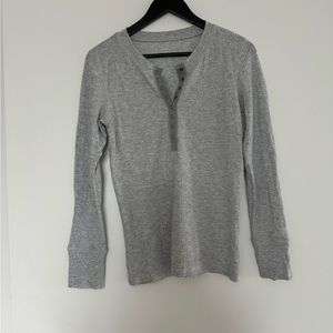 Aerie Grey & Cream Henley Bundle of 2